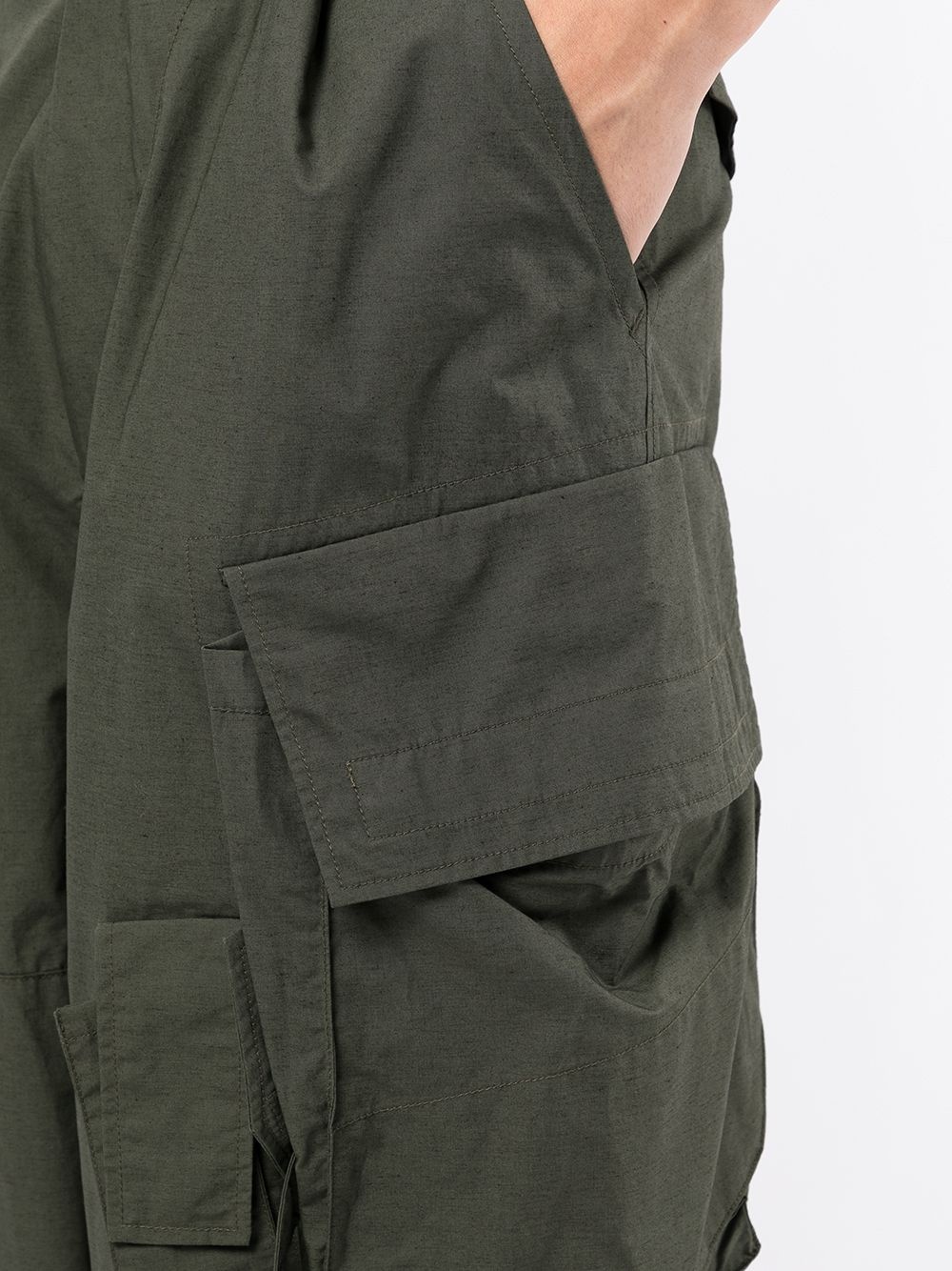 hanging-strap cargo trousers - 5