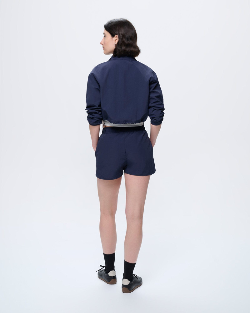 Womens Recycled Nylon Zip Up Jacket - Granite Navy 5