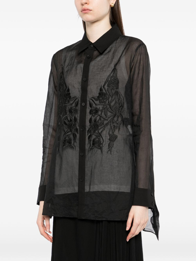 cotton flared-hem shirt 3