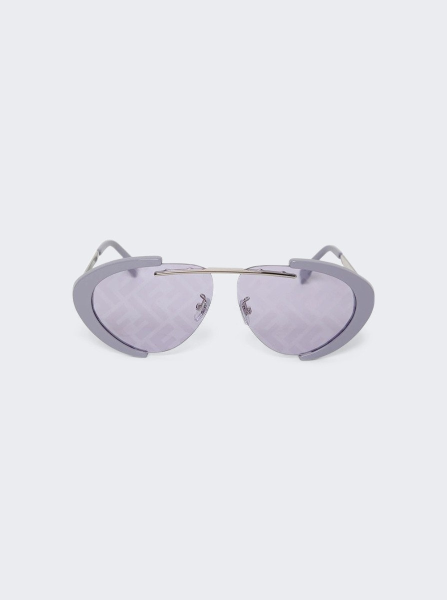 Shiny Violet With Bordeaux Mirror Sunglasses - 4