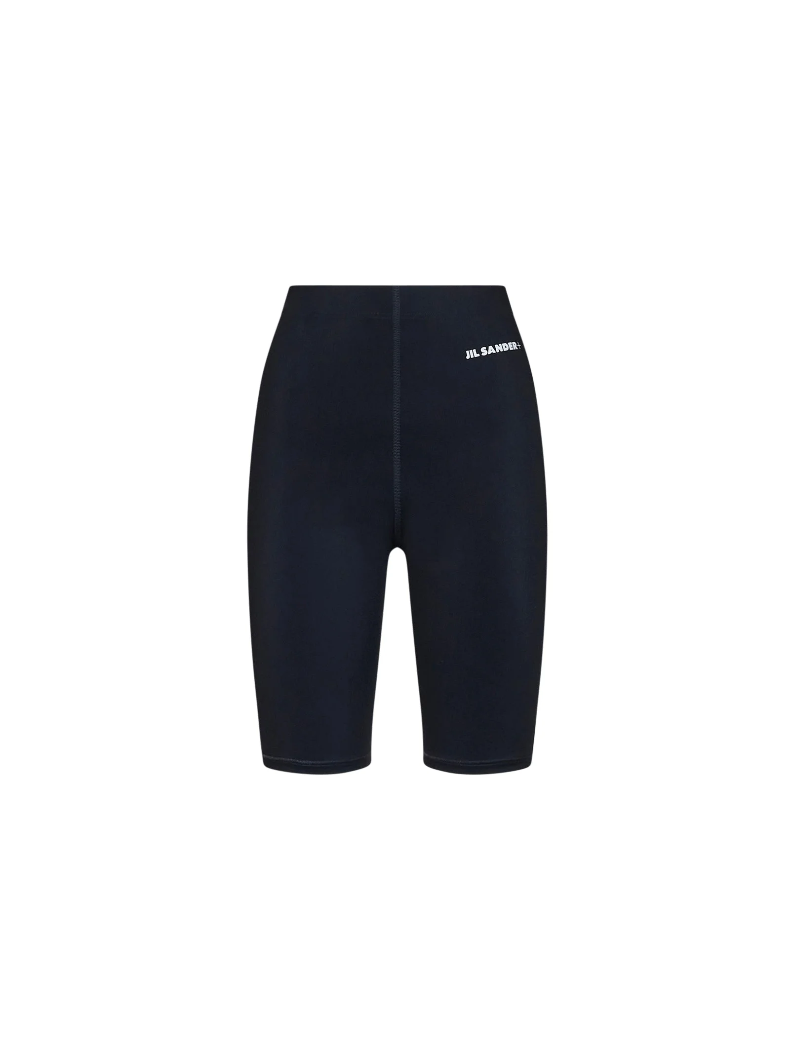Black cotton logo jersey biker shorts - 1
