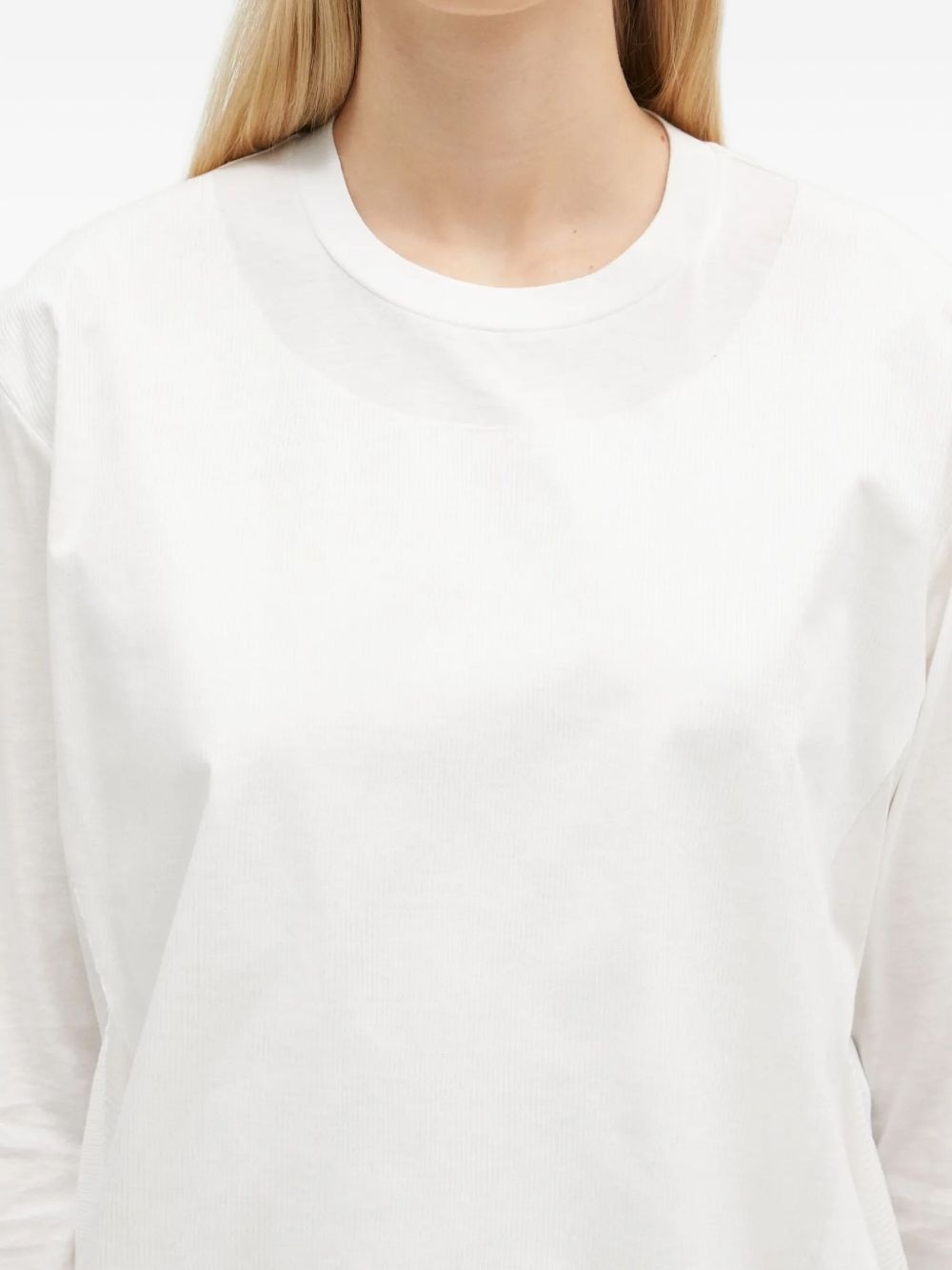 long-sleeve tie-detail blouse - 4