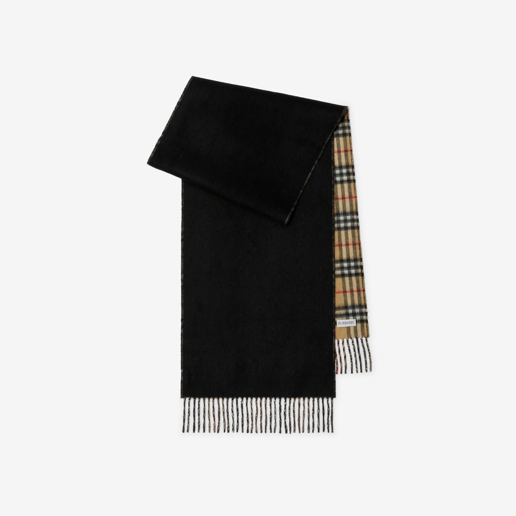 Check Cashmere Reversible Scarf - 1