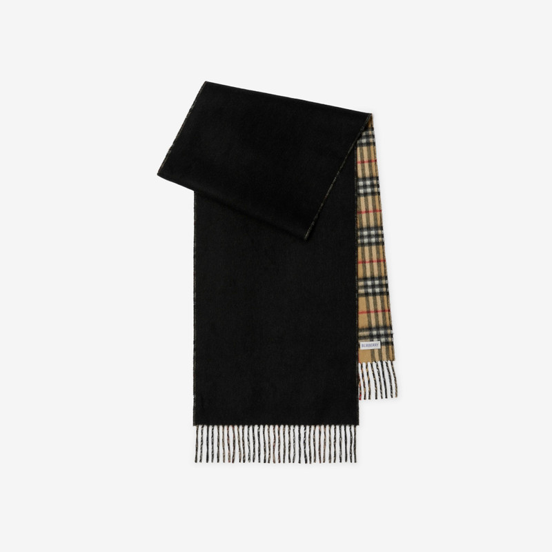 Check Cashmere Reversible Scarf 1