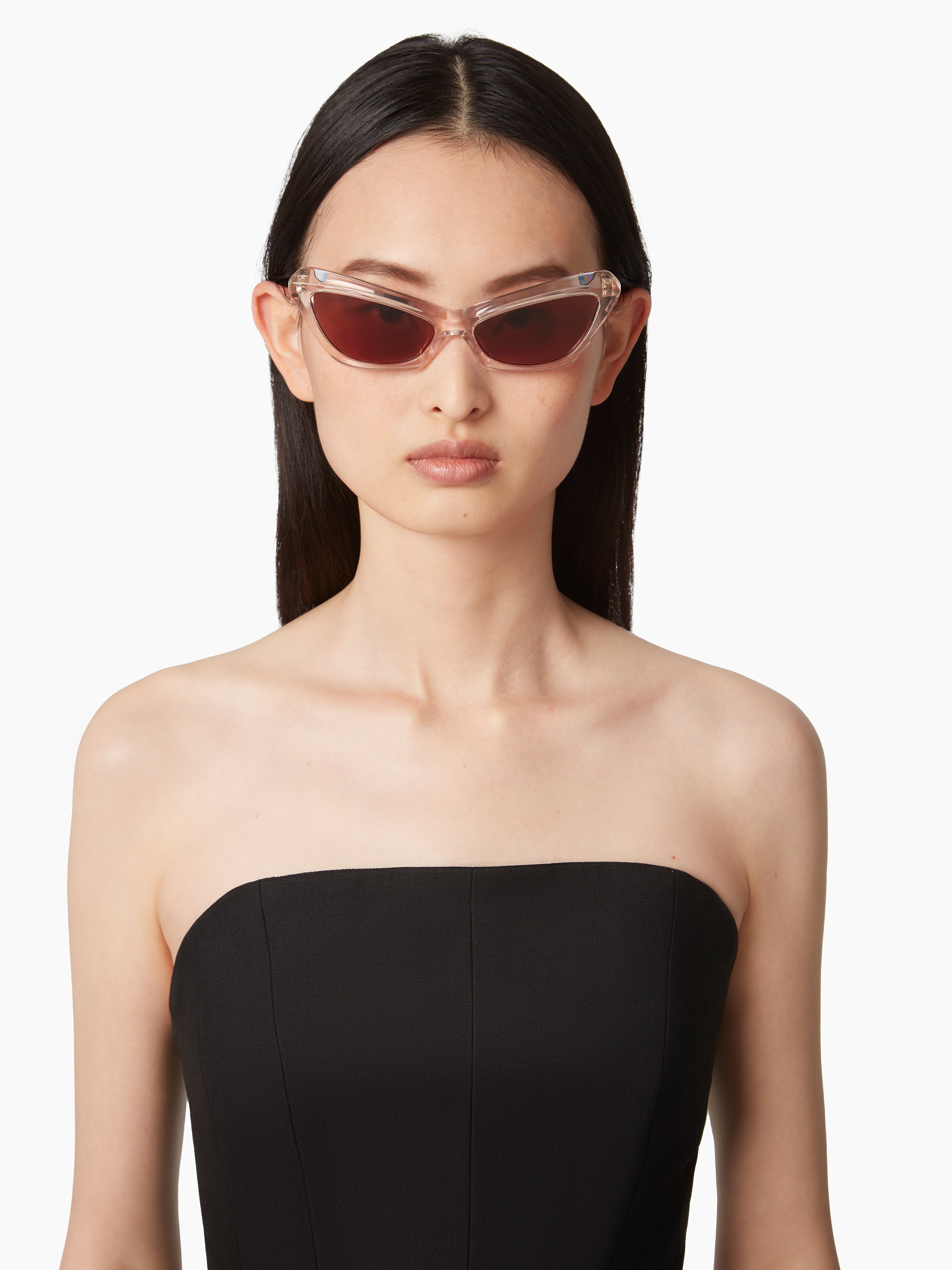 WAVES CAT-EYE TRANSPARENT SUNGLASSES - 3