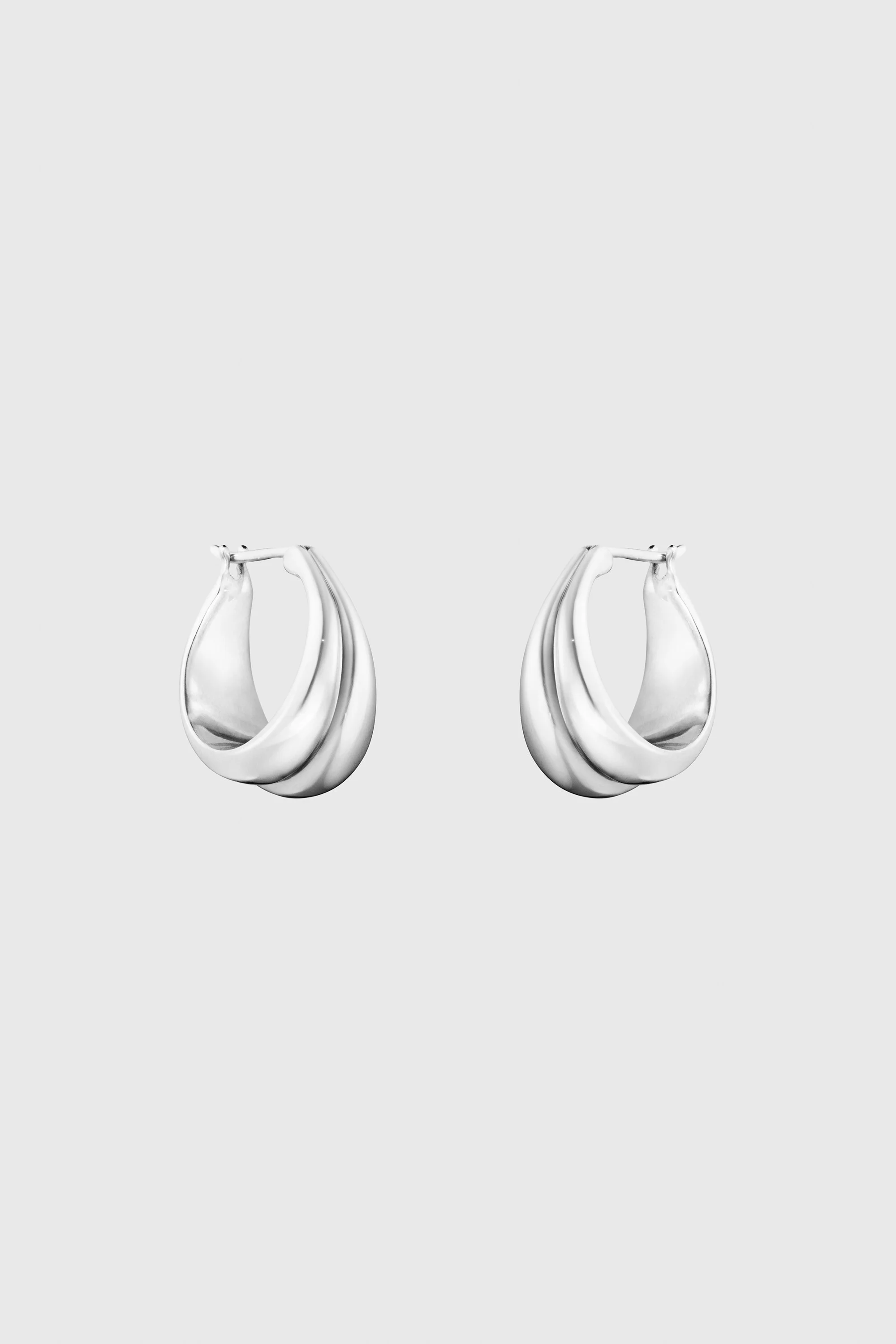 Sterling Silver Curve Earrings - 1