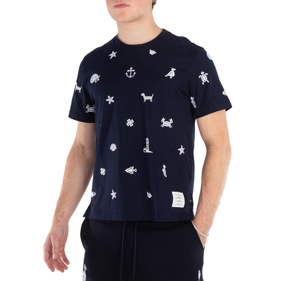 Thom Browne Men's Jersey Nautical Short Sleeve Tee - 2