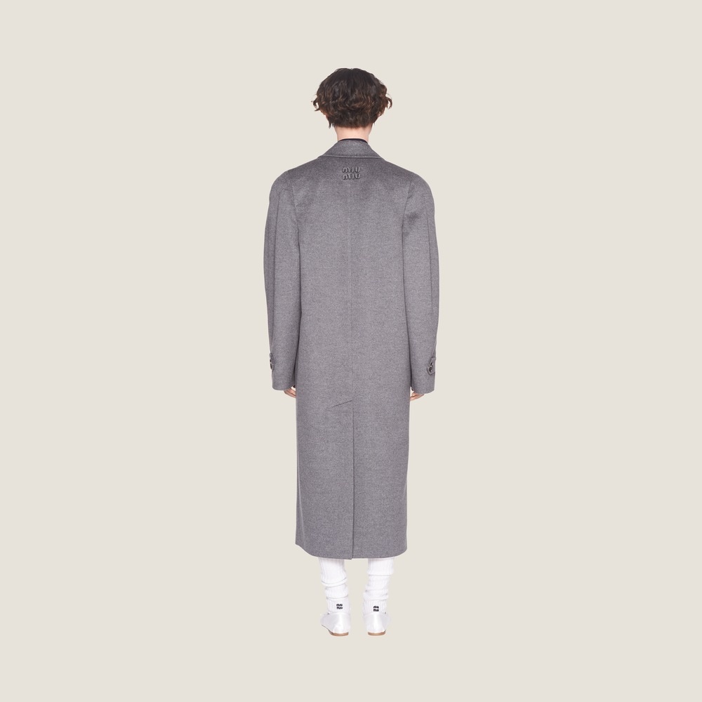 Single-breasted velour coat - 2