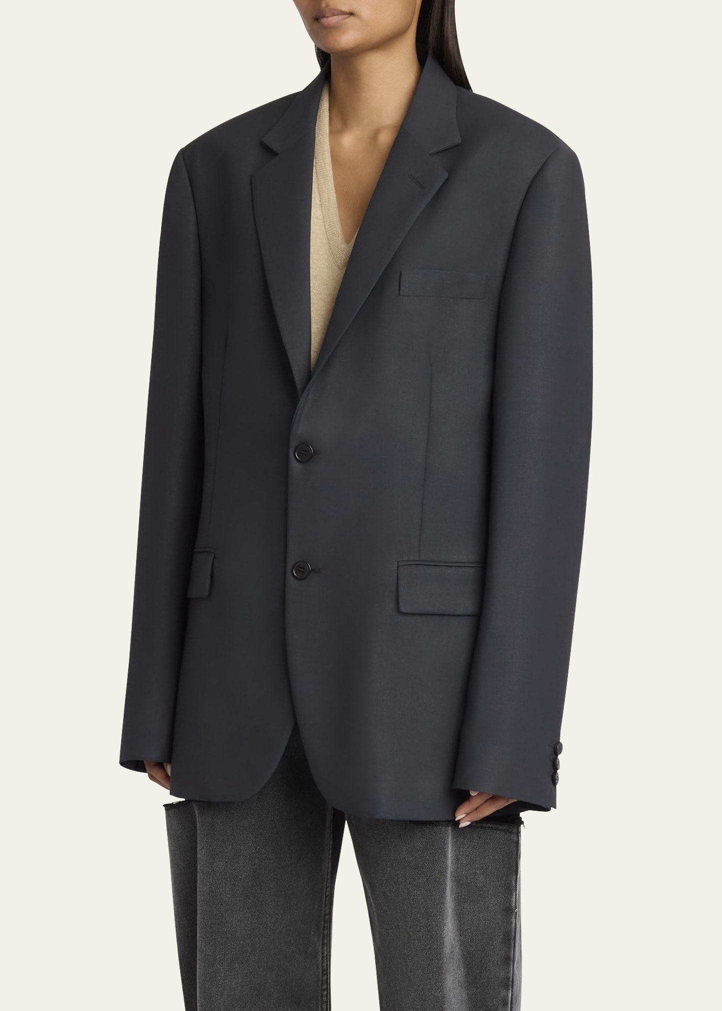 Oversized Mohair Wool Jacket - 4