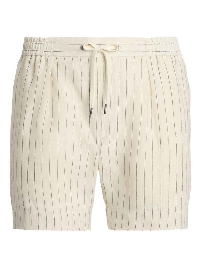 pinstripe drawstring shorts 1