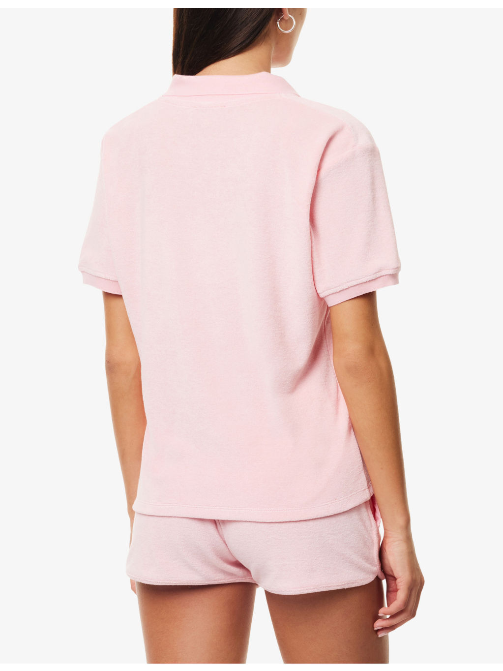Towelling Short-Sleeves Cotton-Jersey Polo Shirt - 4