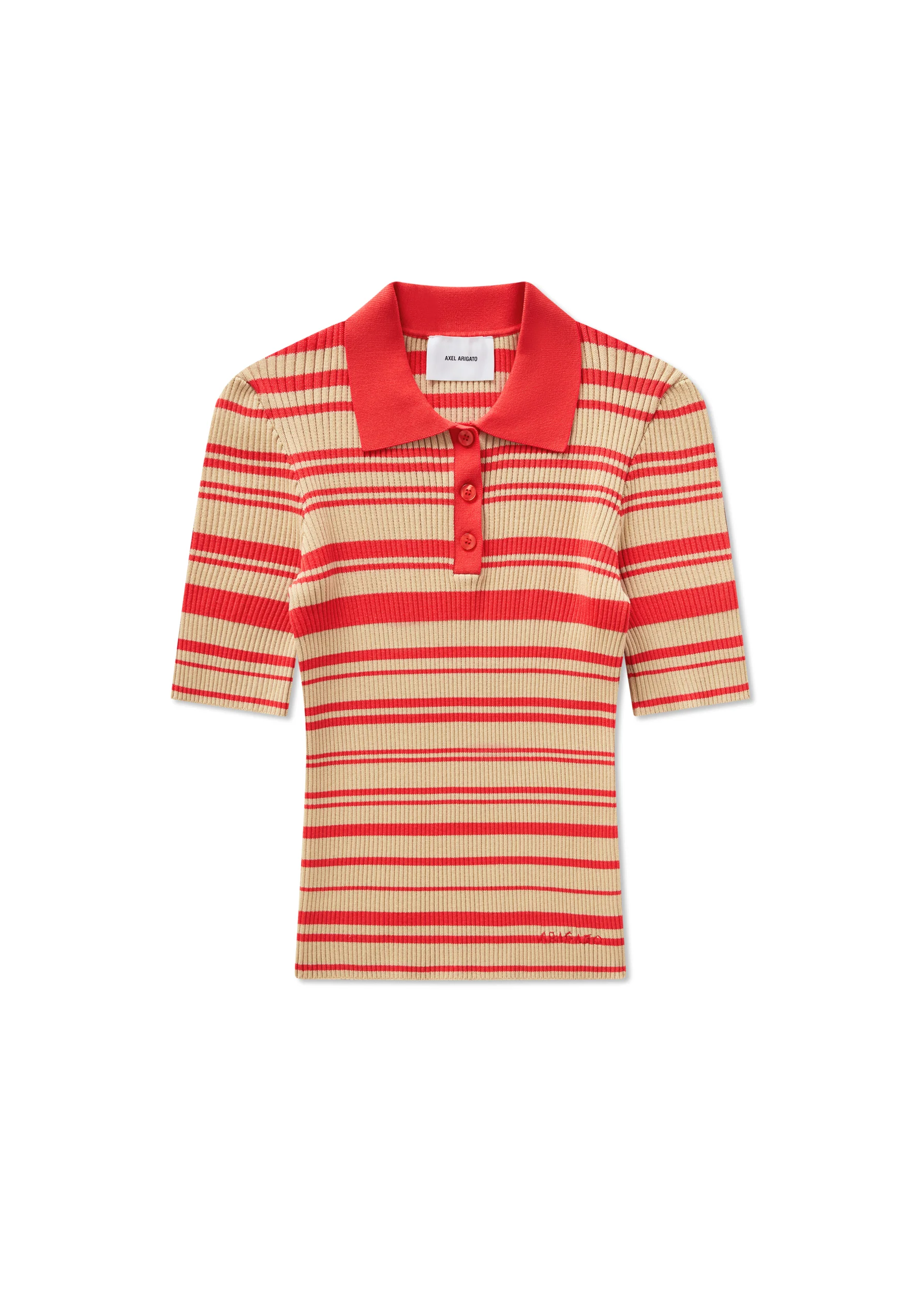 Anja Ribbed Polo Top - 1