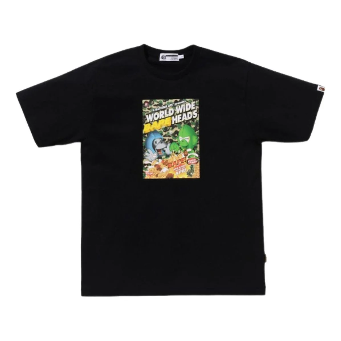 A Bathing Ape Heads Flyer Tee 'Black' 1K70-109-007-BLACK - 1