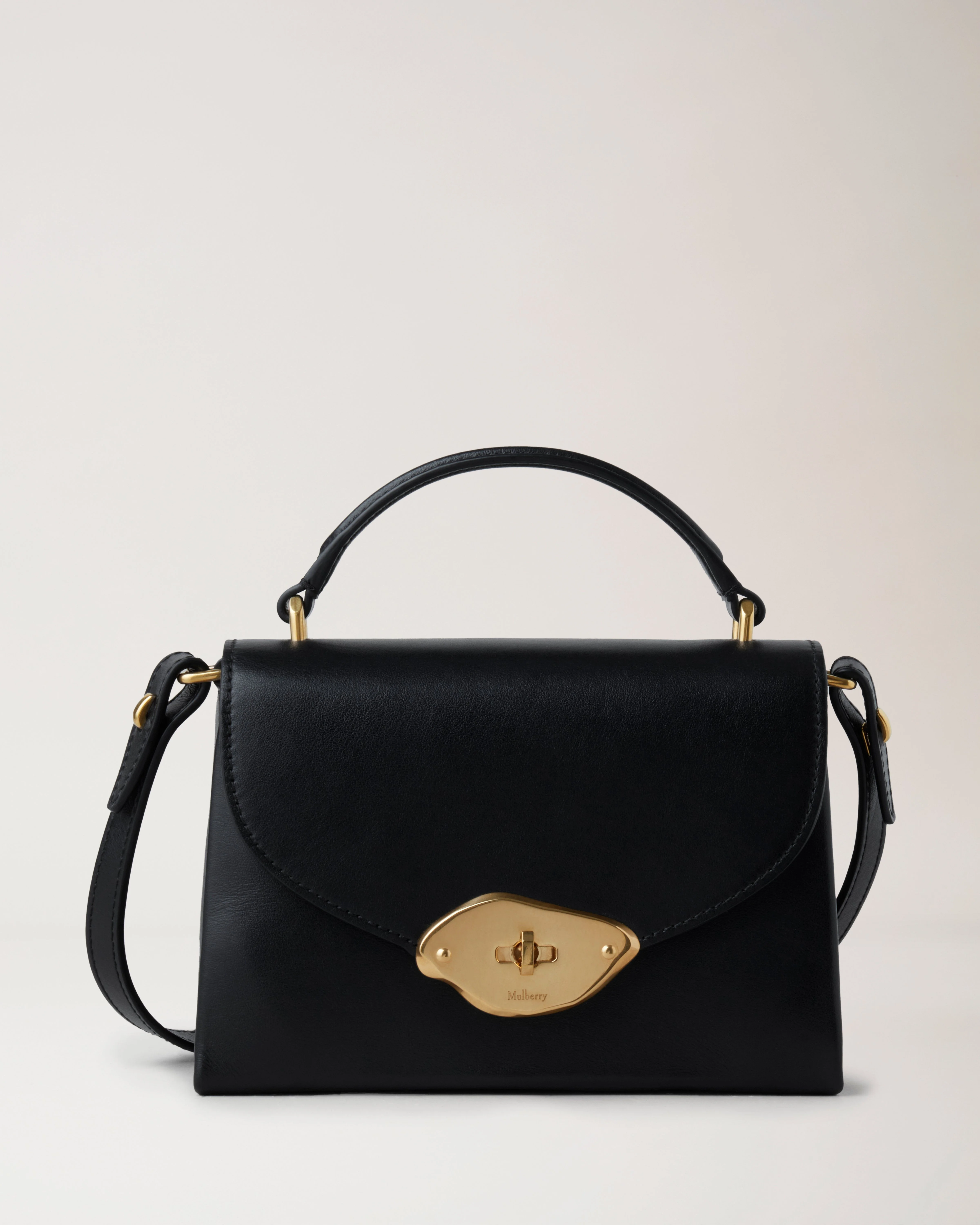 Small Lana Top Handle
Black High Gloss Leather - 1