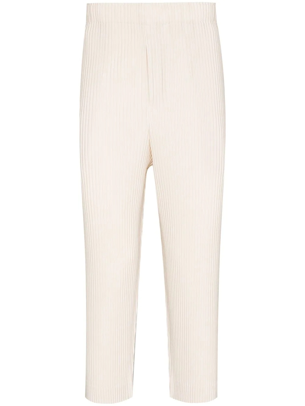 pleated cropped trousers - 1