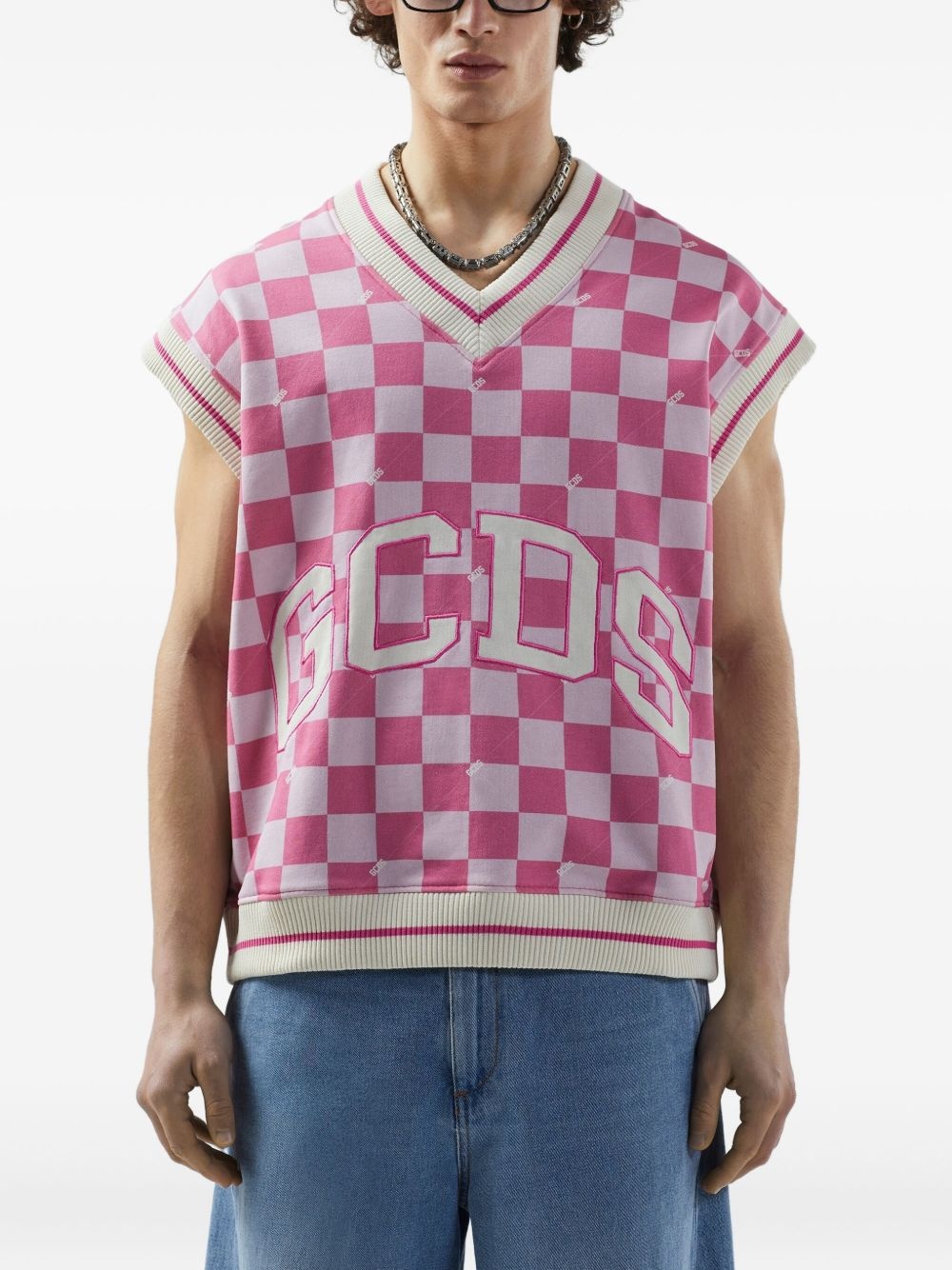 checked vest - 3