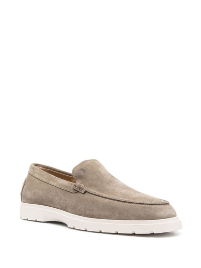 Tod's almond-toe suede loafers outlook