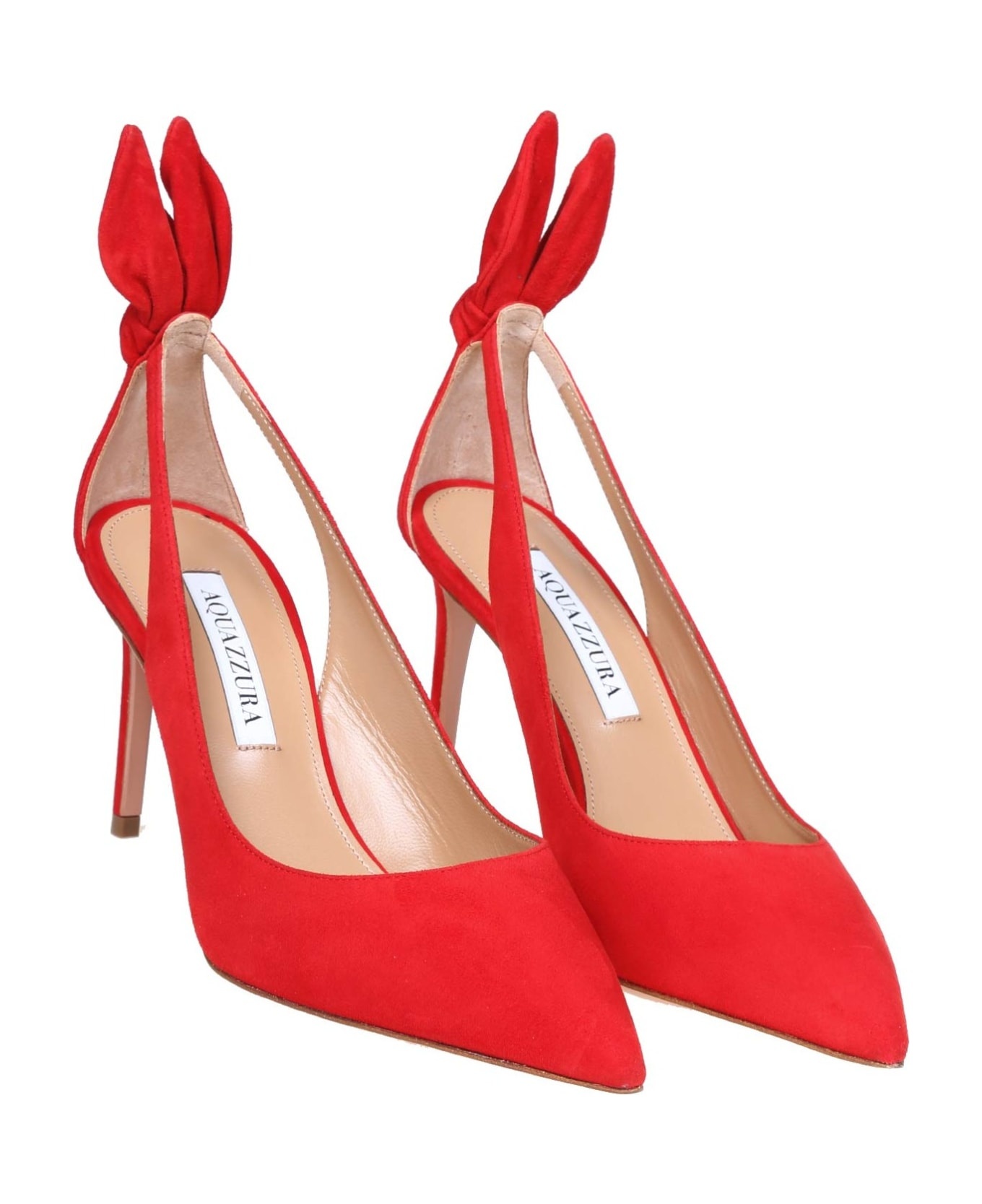 Bow Tie Aquazzura Red AQUAZZURA Bow Tie Pump 85 Lipstick Italist
