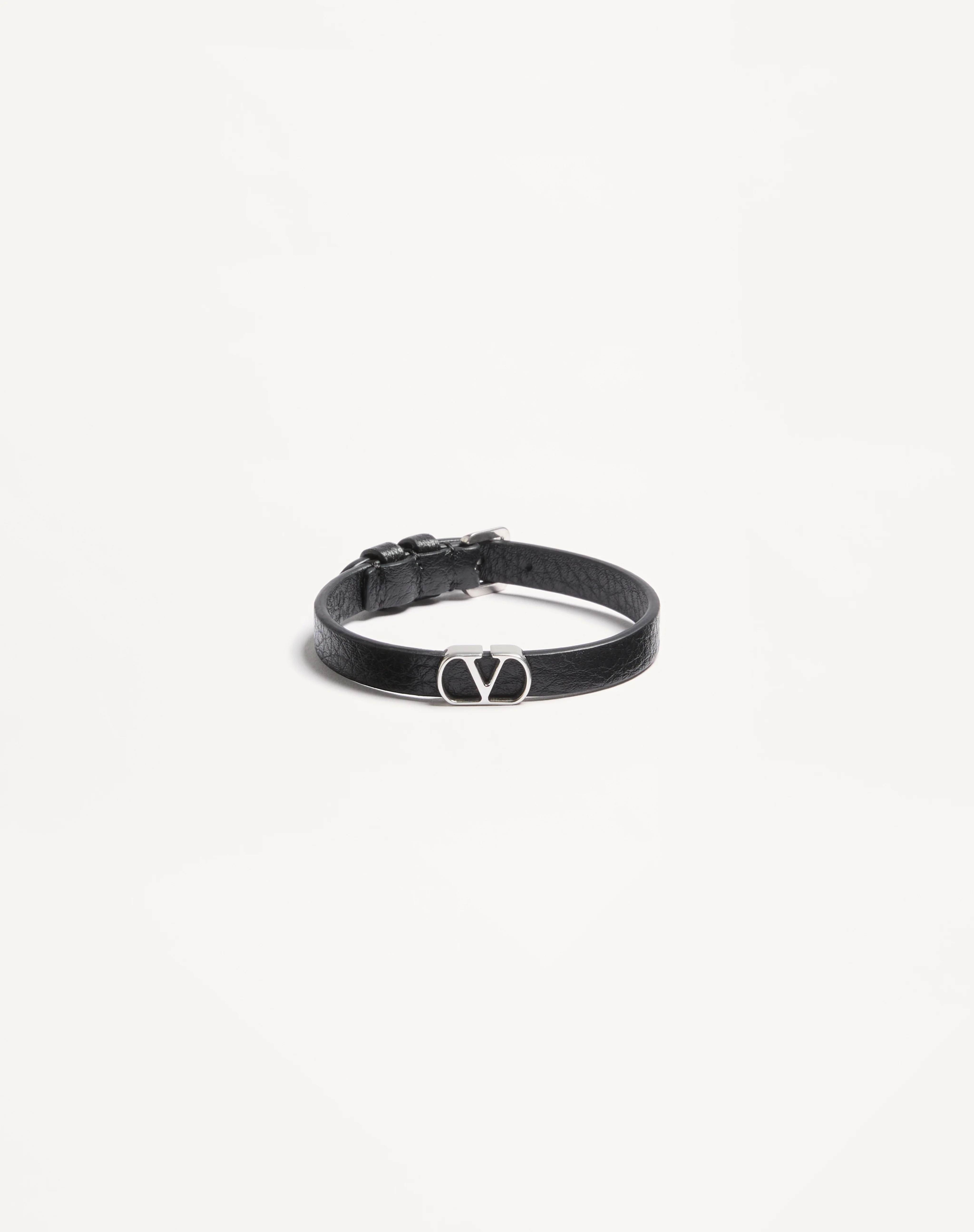VLOGO SIGNATURE GRAINY CALFSKIN BRACELET - 1