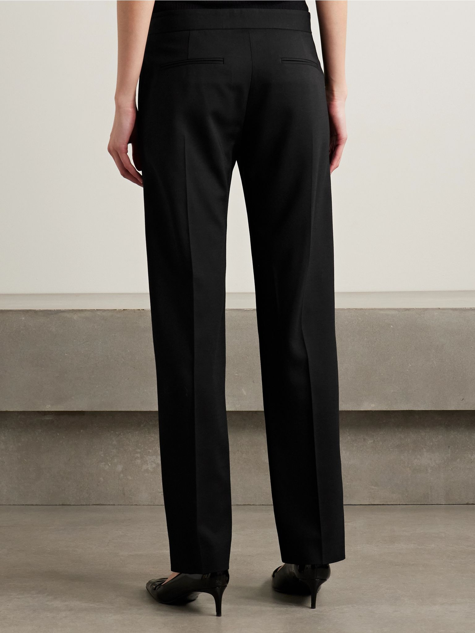 Cam woven straight-leg pants Black - 4