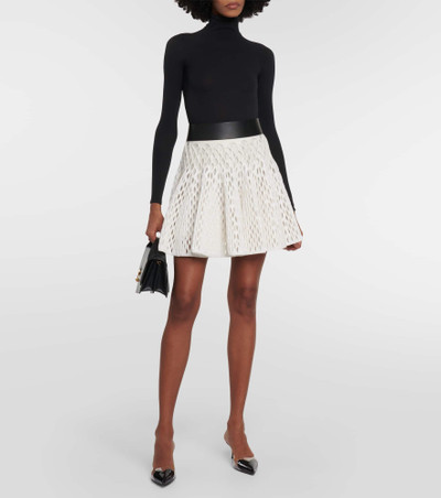 Alaïa High-rise knit miniskirt outlook