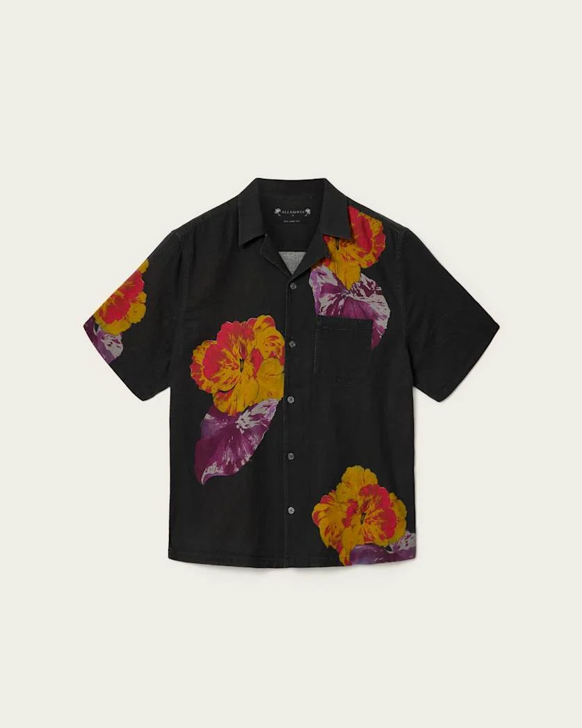 NOUVELLE SHORT SLEEVE LINEN BLEND SHIRT - 1