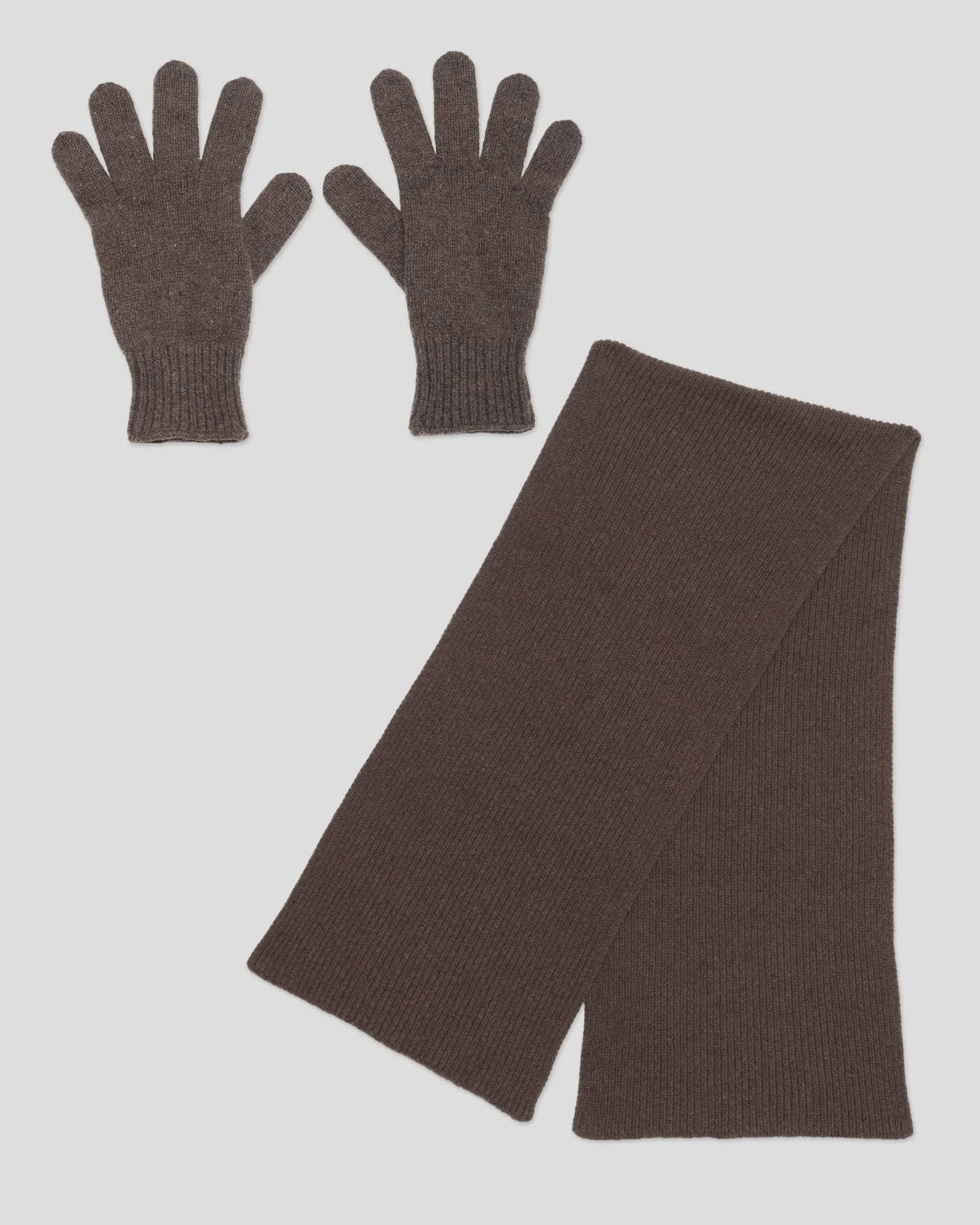 Pack - Mea Scarf & Ribbed Gloves - Arles Merino Wool Rib - 1