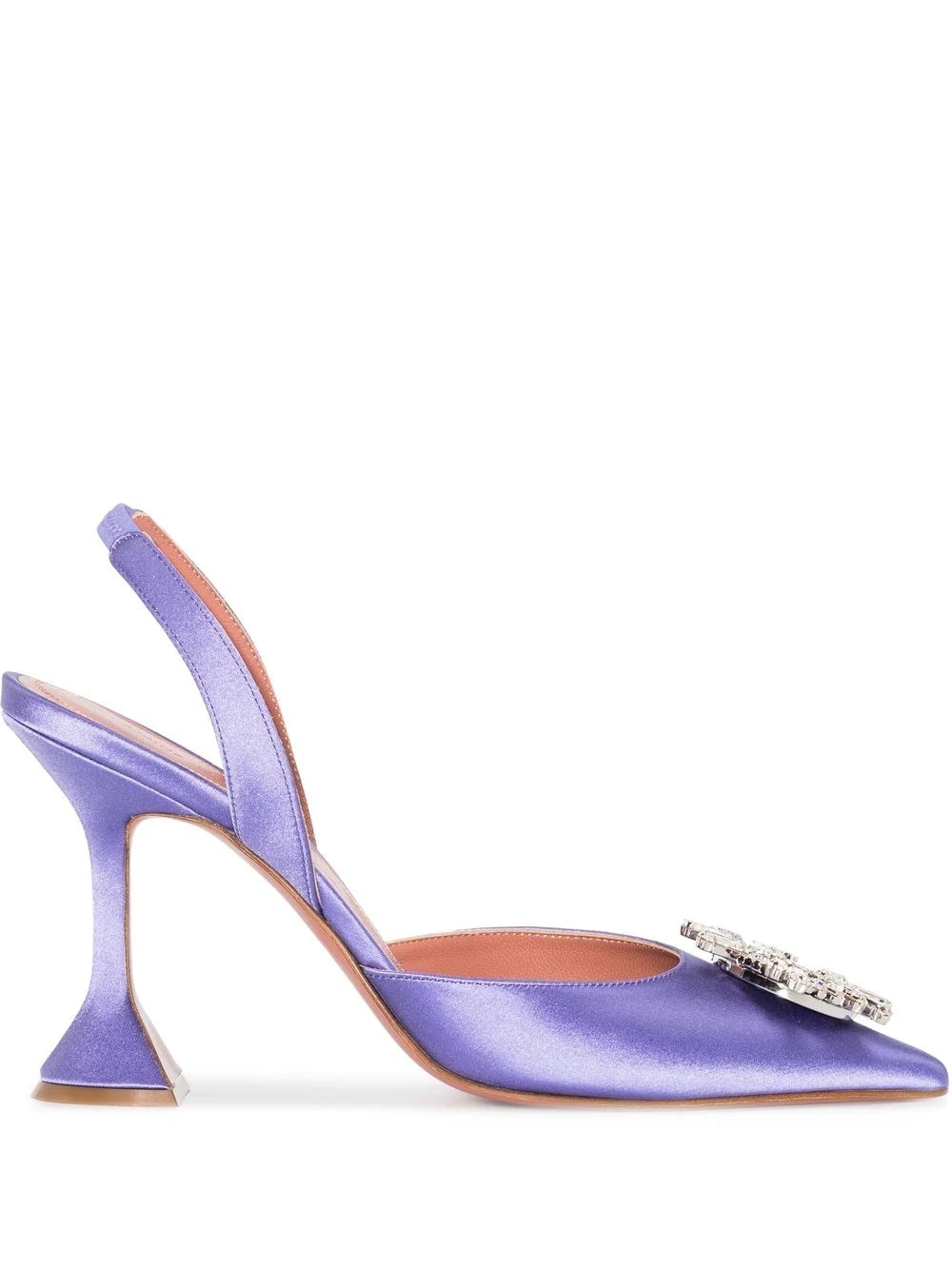 crystal-embellished pointed-toe pumps - 1