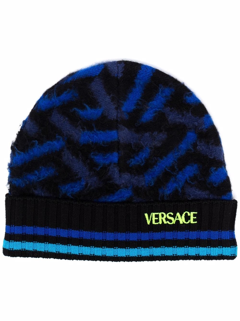 colour-block wool beanie - 1