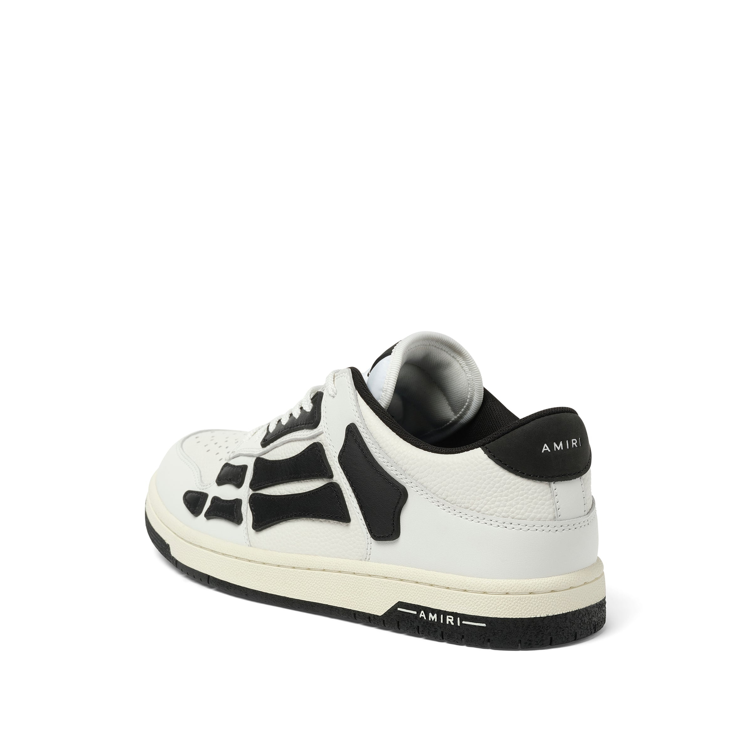 Skeleton Low Sneaker in White/Black - 3