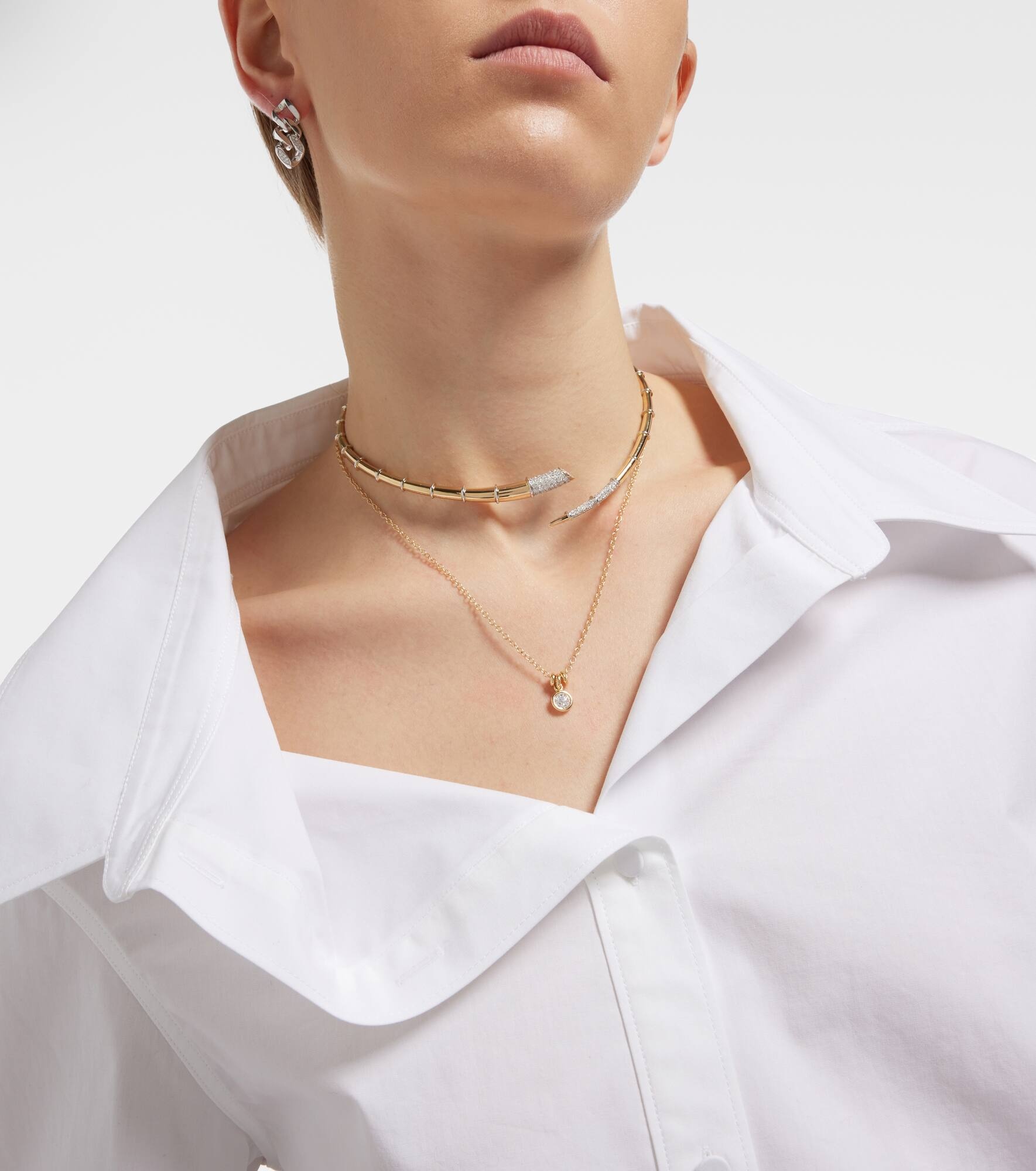 Amirah 18kt gold necklace with diamonds - 5