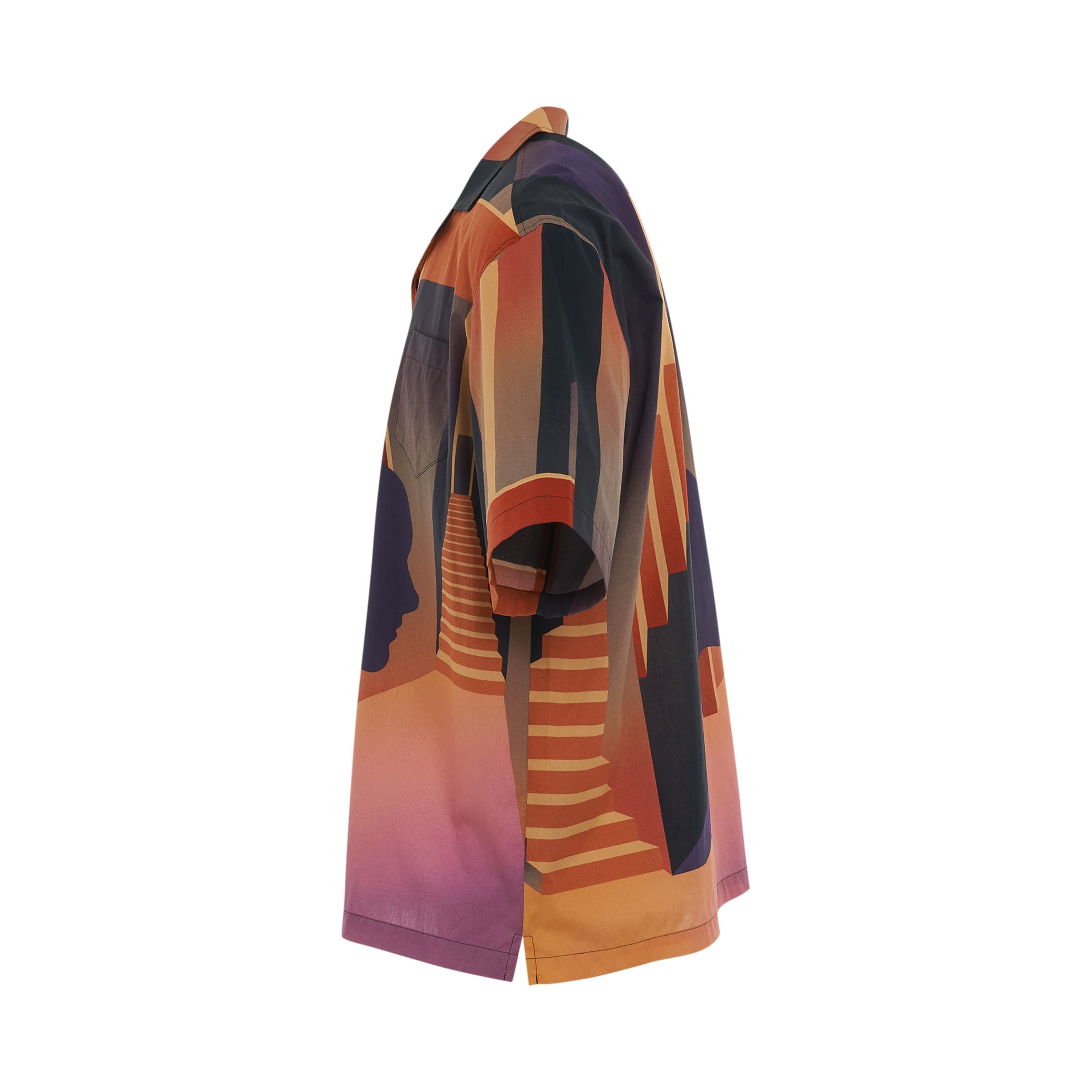Graphic Bowling Shirt in Warm Desert - 3