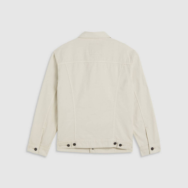 RELAXED FIT LINEN+ DENIM TRUCKER JACKET 6