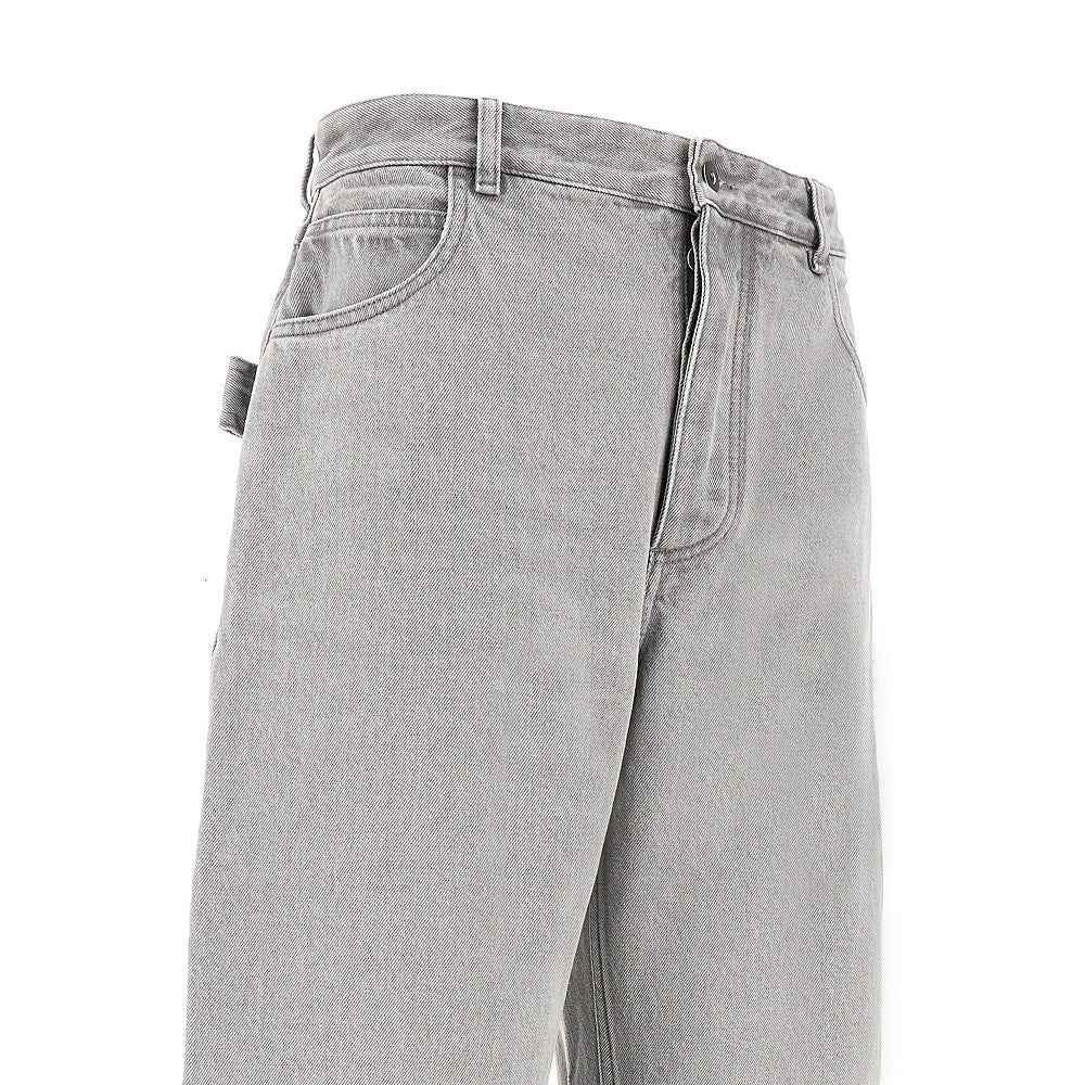 LIGHT GREY WASH DENIM PANTS - 2