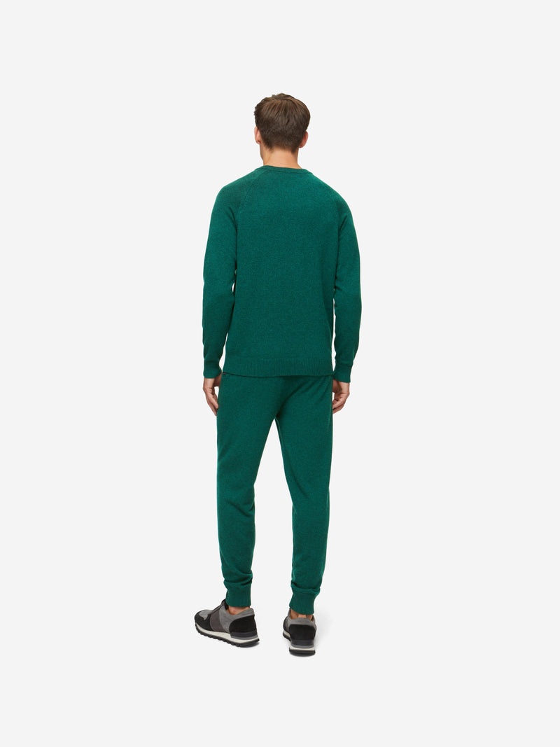 Men's Sweater Finley Cashmere Dark Green Heather - 3