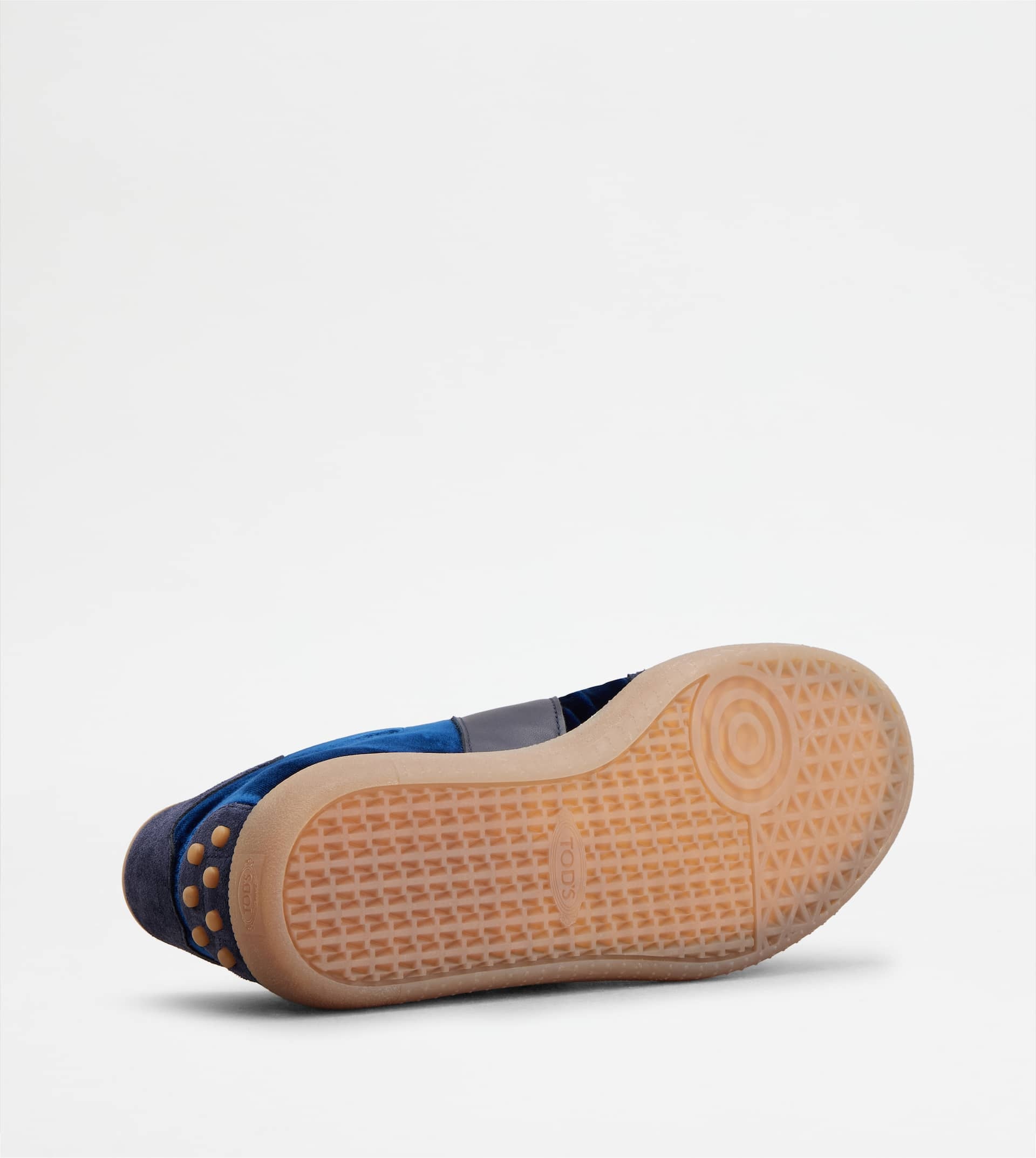 TOD'S TABS SNEAKERS IN FABRIC AND SUEDE - BLUE - 4