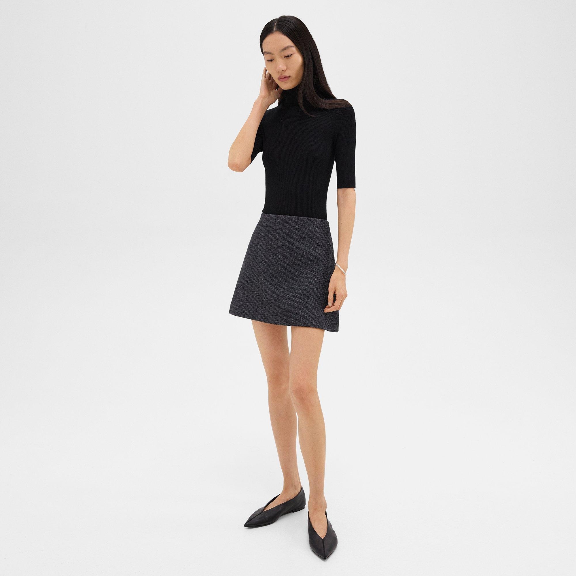 High-Waist Mini Skirt in Tweed - 3