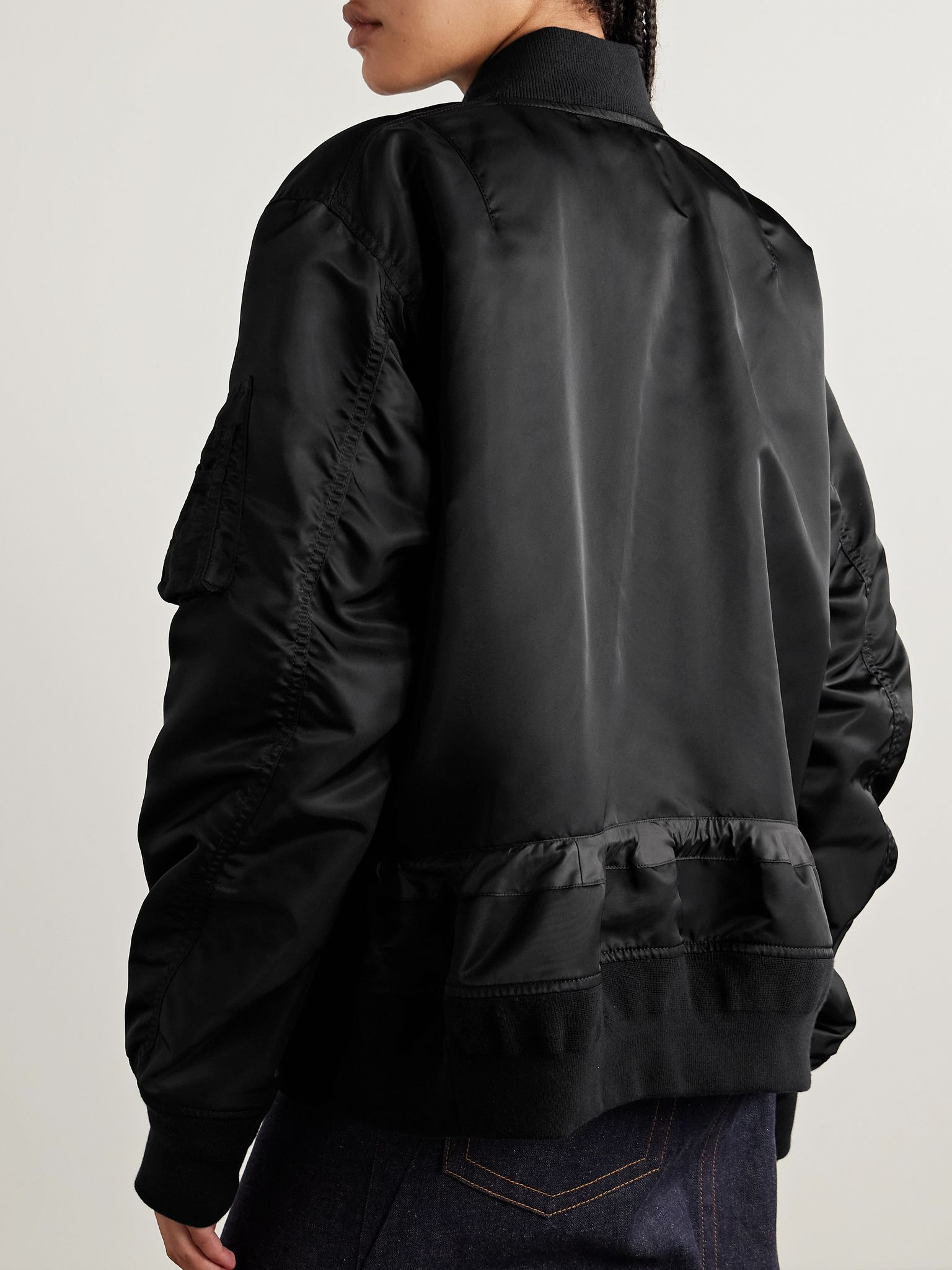 Shell bomber jacket Black - 4
