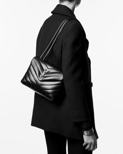 SAINT LAURENT loulou small chain bag in quilted "y" leather outlook