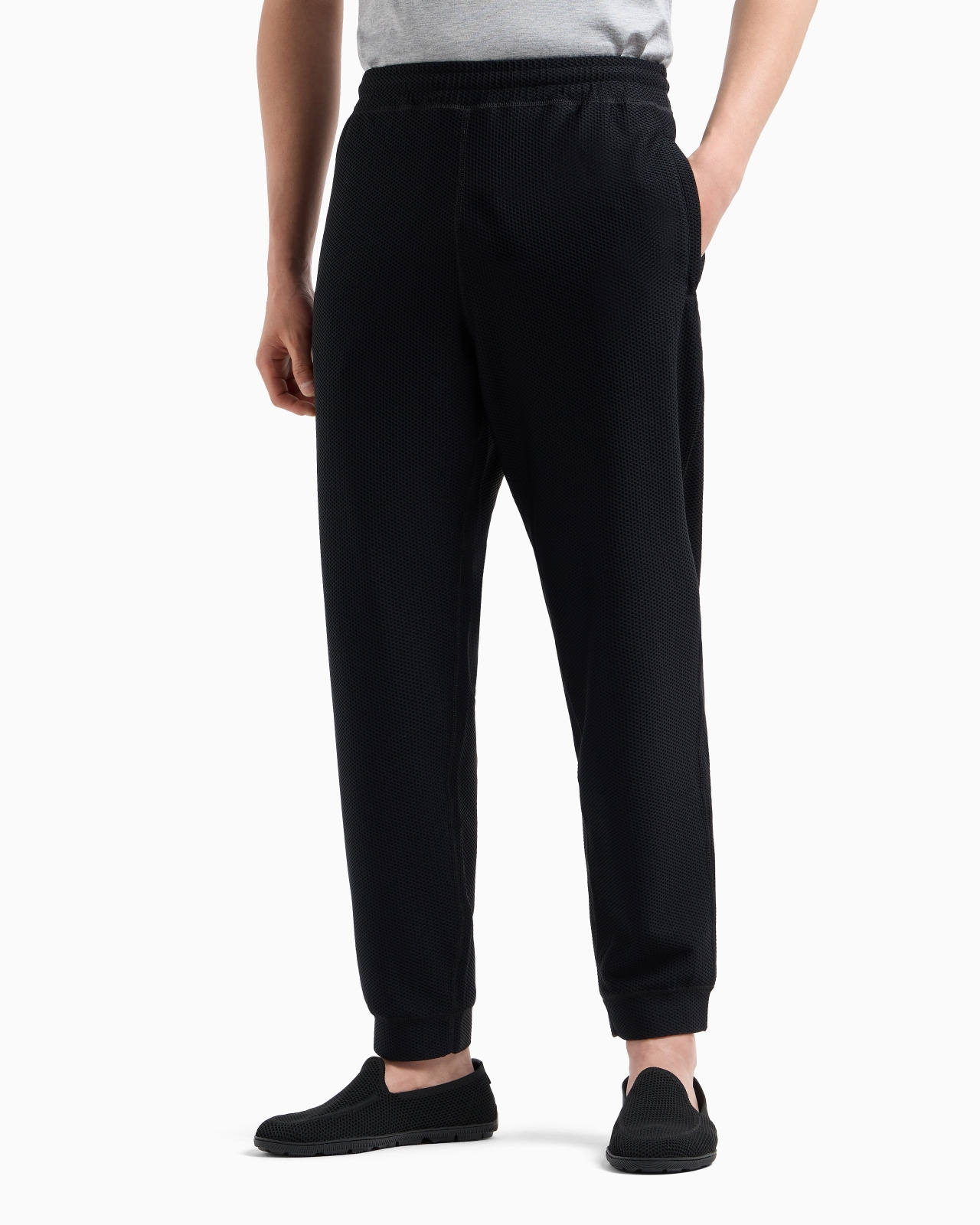 JOGGERS IN TECHNICAL WAFFLE FABRIC - 4