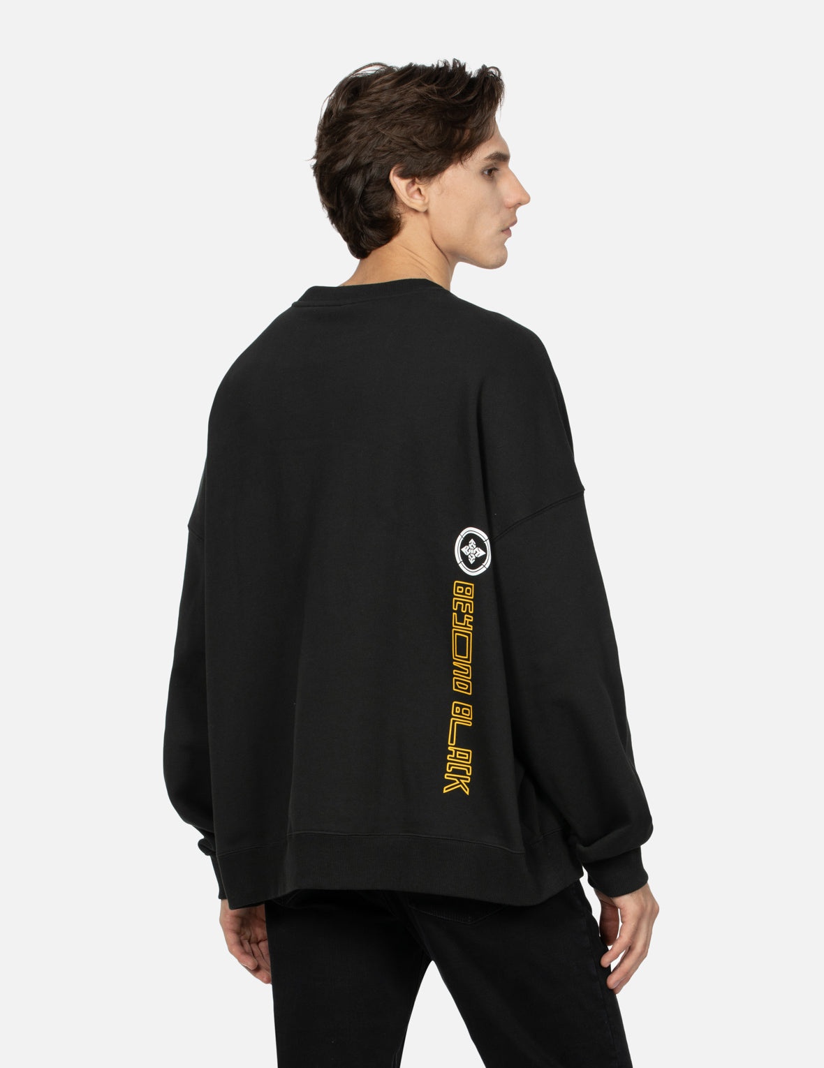 Multi-Logo Print Oversized Sweatshirt - 8