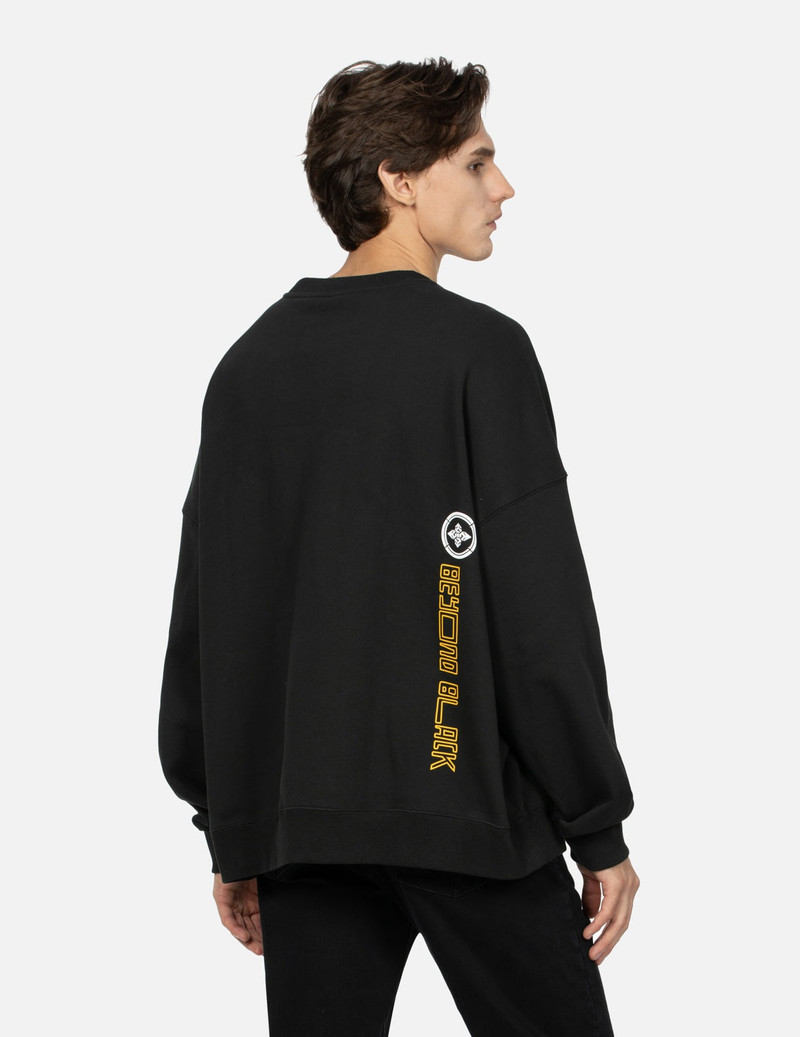 Multi-Logo Print Oversized Sweatshirt 8