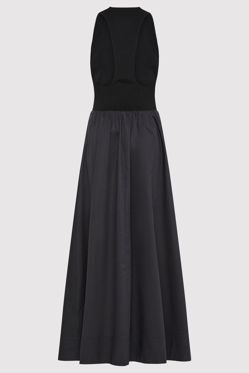 Plunge Neck Dress - Black 6