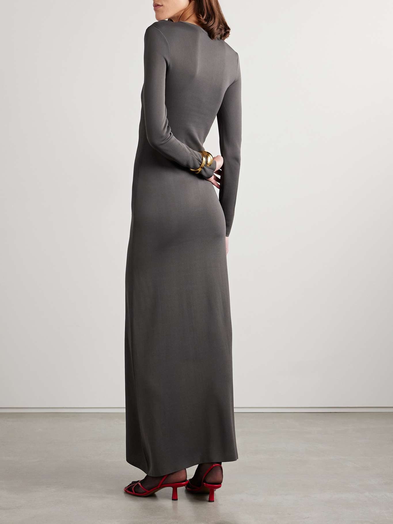 Scudder stretch-jersey maxi dress Gray - 3