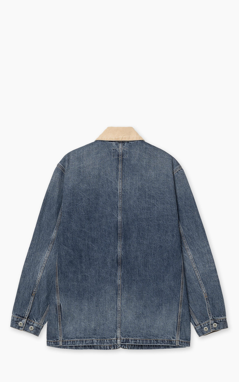 Carhartt WIP CARHARTT WIP WARREN CHORE COAT CAMANO DENIM DARK USED BLUE/DUSTY H BROWN outlook
