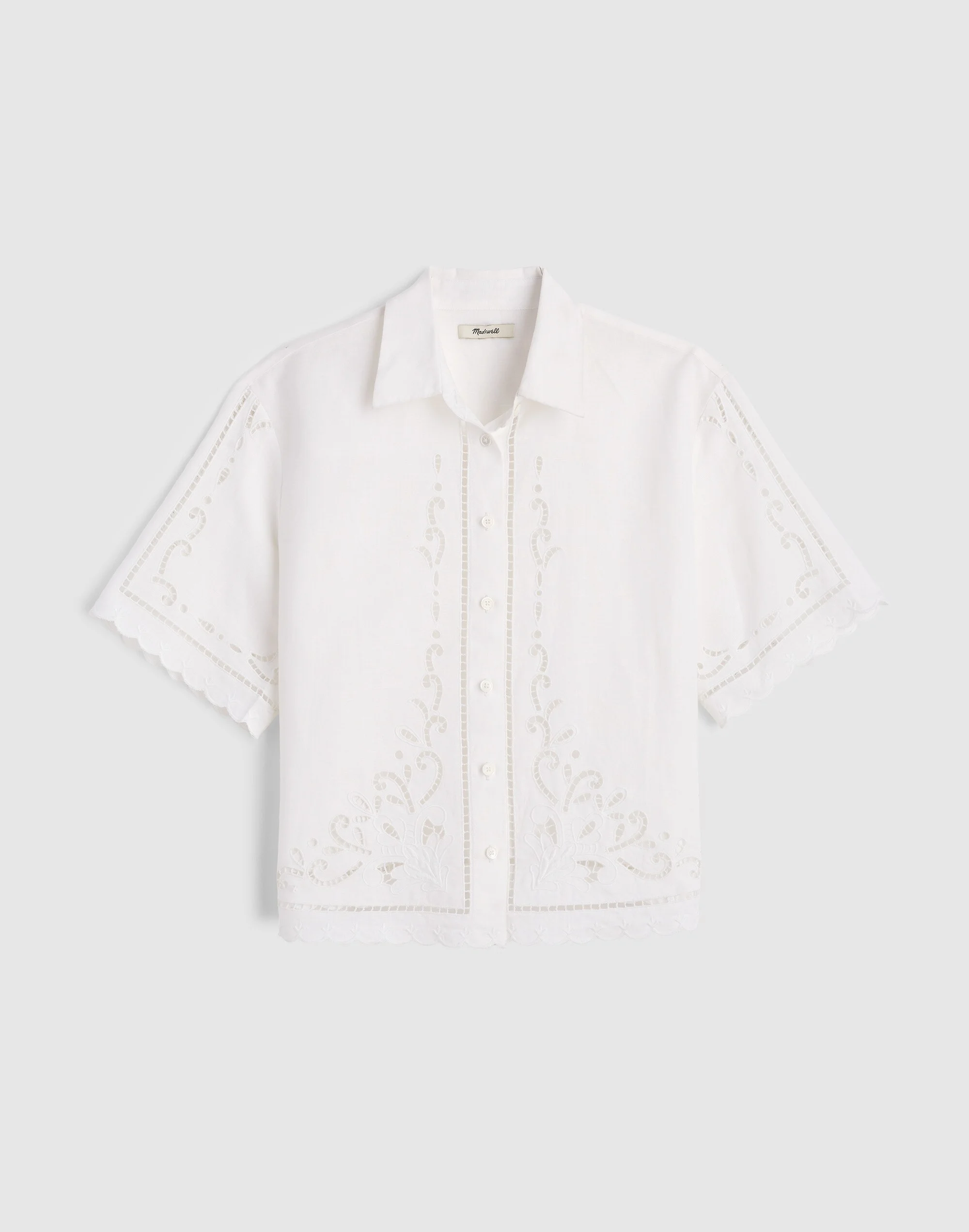 Eyelet Boxy Shirt - 1