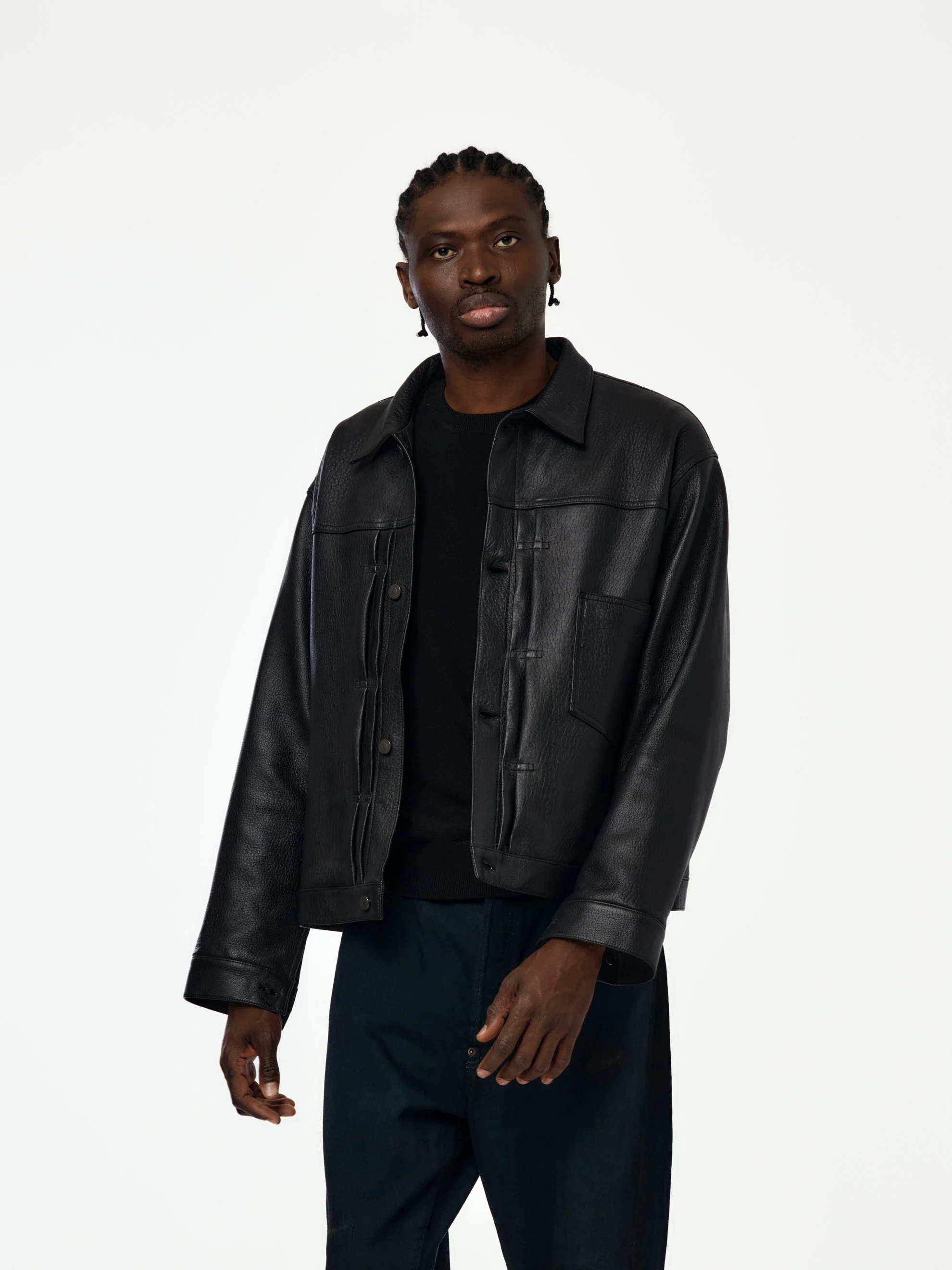 A.PRESSE X UNION 1ST TYPE LEATHER JACKET (BLACK) - 1