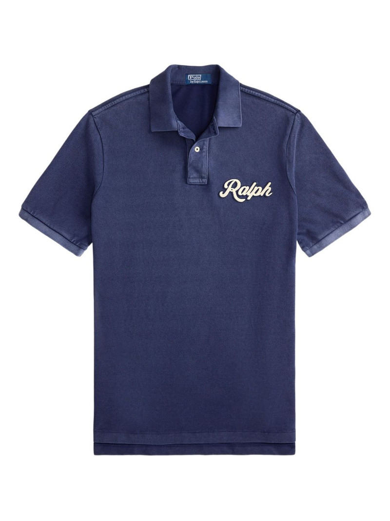 logo-embroidered polo shirt 1