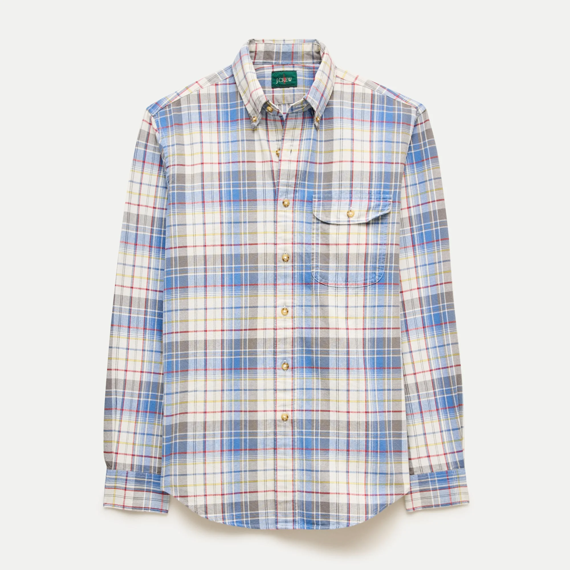 Lightweight cotton shirt in plaid - 1