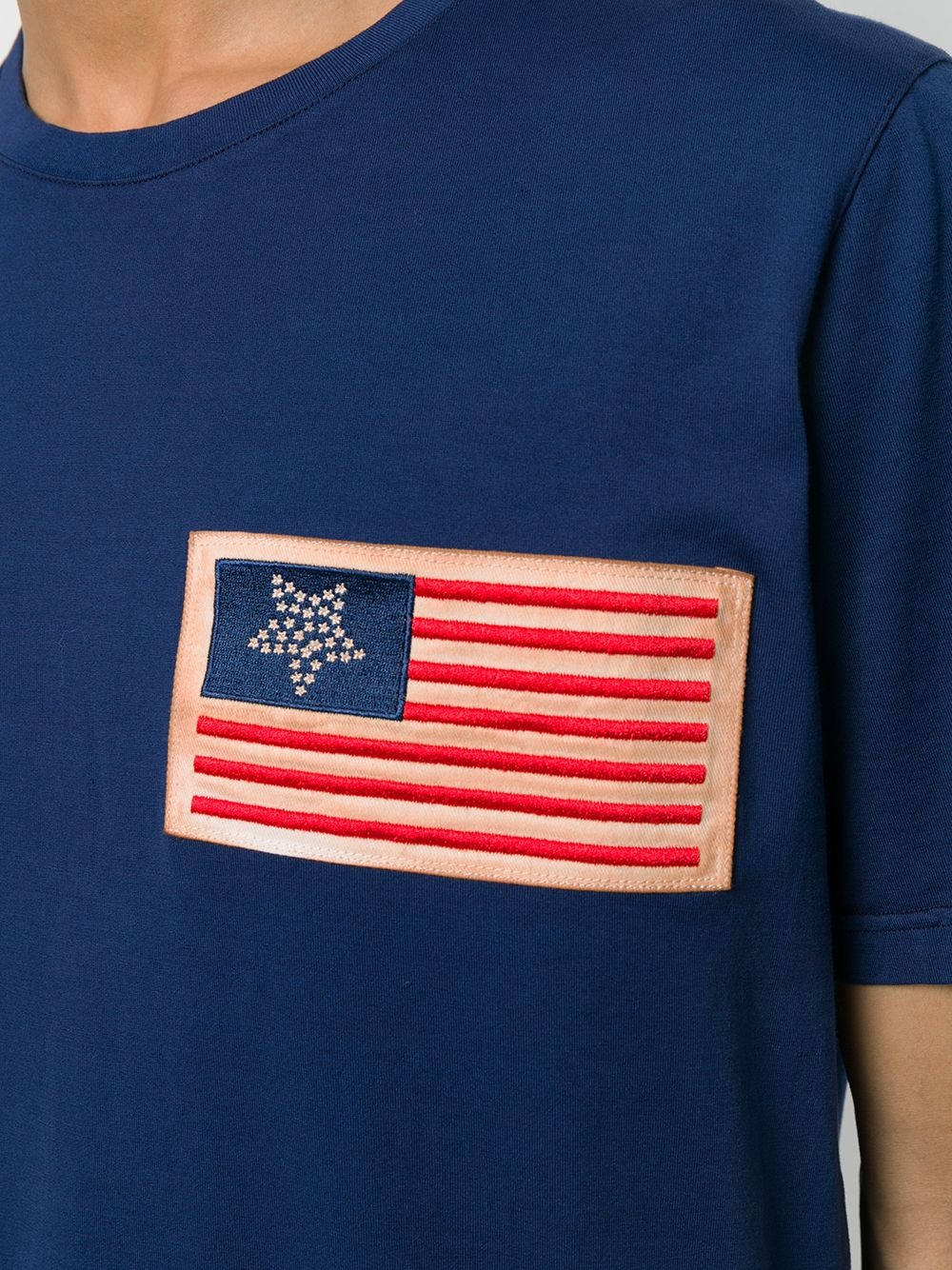 flag patch T-shirt - 5